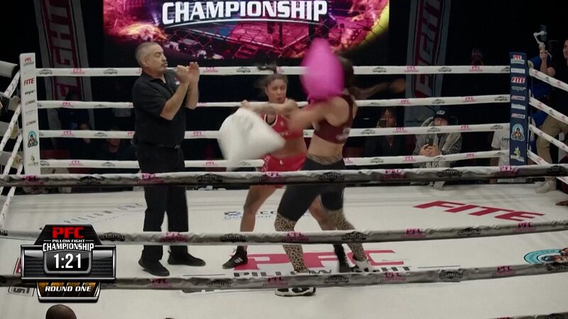 Pillow fight becomes professional combat sports
