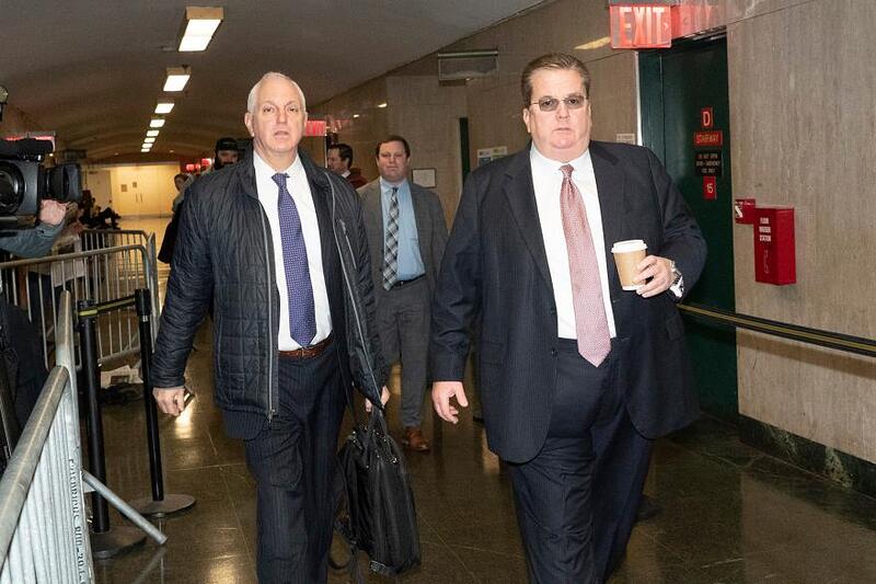 Trump Organization attorneys Alan Futerfas (left) and Michael van der Veen arriving at court.