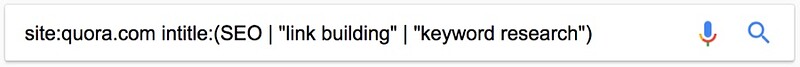 find quora threads google operator