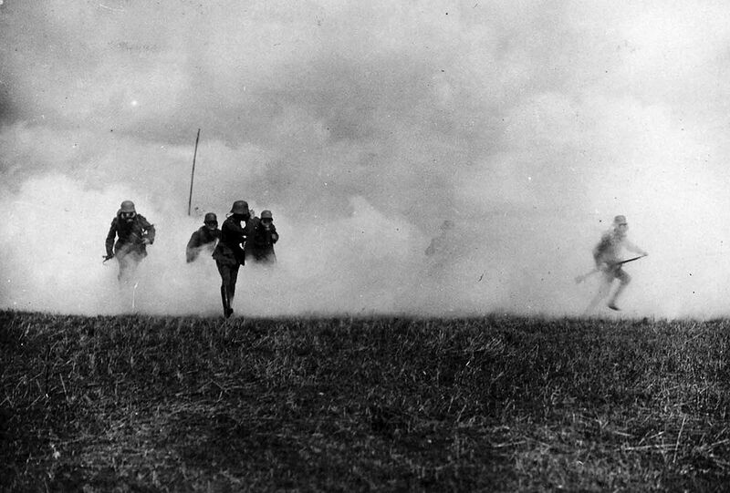 Flanders front. Gas attack, September, 1917.