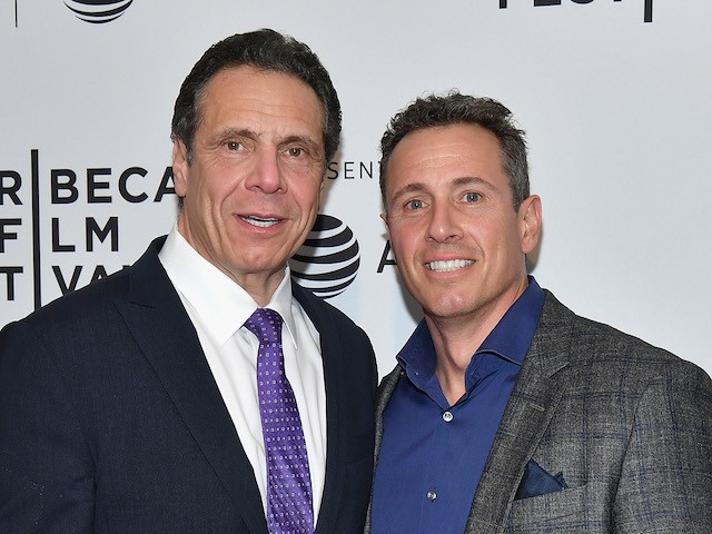 NEW YORK, NY - APRIL 26: Governor of New York Andrew Cuomo and Chris Cuomo attend a screening of "RX: Early Detection A Cancer Journey With Sandra Lee" during the 2018 Tribeca Film Festiva at SVA