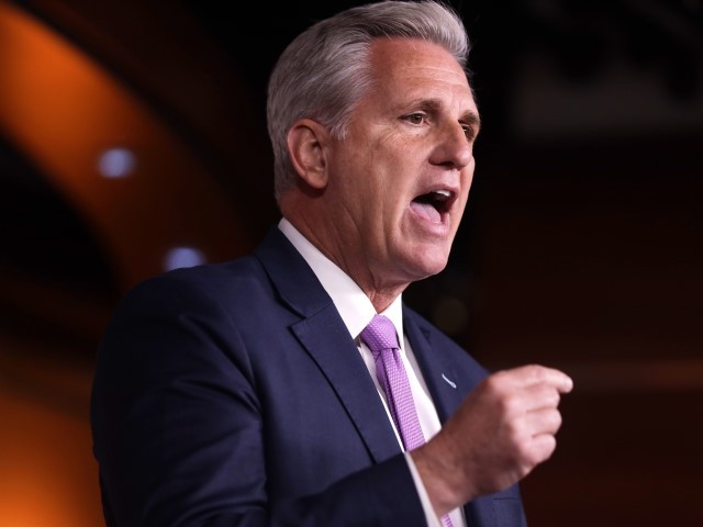 WASHINGTON, DC - DECEMBER 05: U.S. House Minority Leader Rep. Kevin McCarthy (R-CA) speaks during his weekly news conference December 5, 2019, on Capitol Hill in Washington, DC. McCarthy discussed the impeachment inquiry against President Donald Trump.