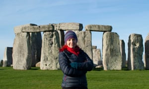 Prof Alice Roberts in front of Stonehenge for a BBC Two documentary: The Lost Circle Revealed.