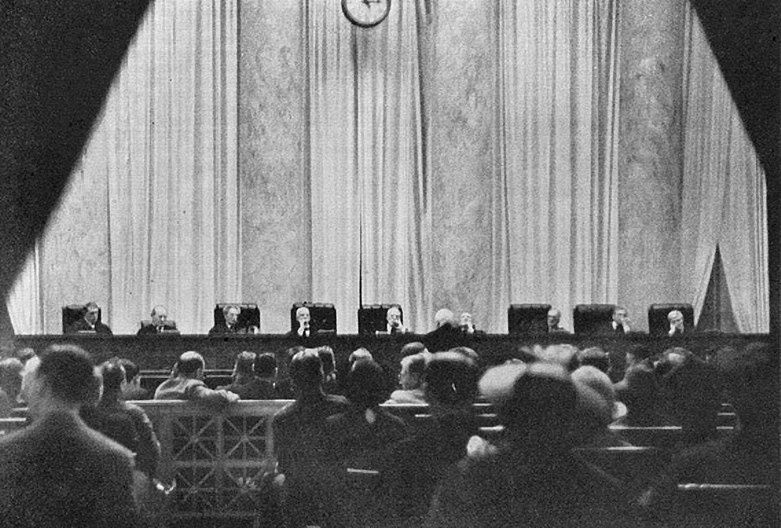 This other known photo of the Supreme Court in session. The photo was published in Time magazine on June 7, 1937.