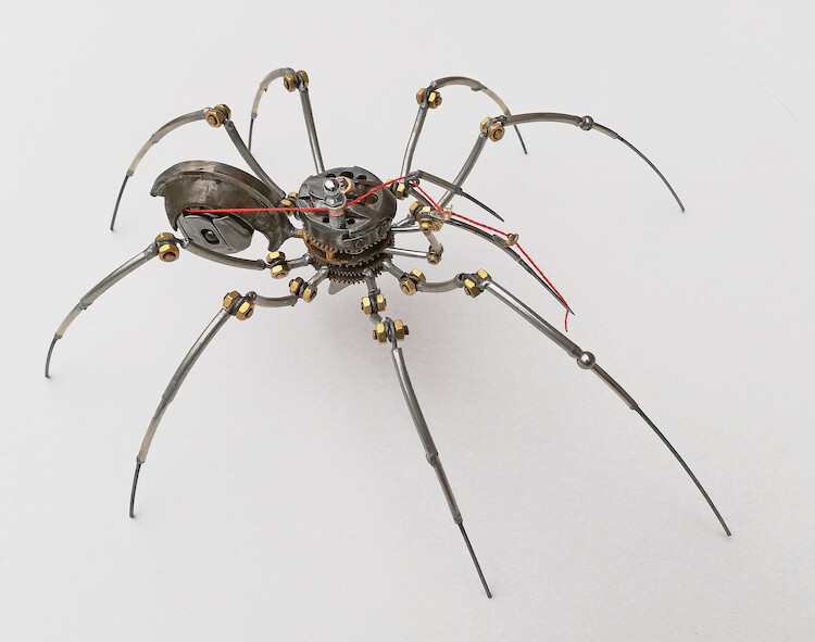 Steampunk Spider Made From Antique Watches by Peter Szucsy