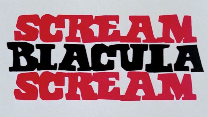 Title frame from the opening sequence of Scream Blacula Scream (1973).