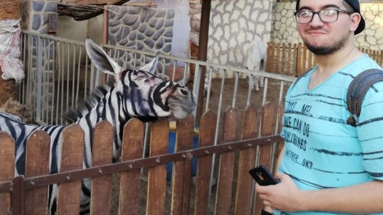 Mahmoud Sarhan said he knew the animal was a donkey "from the first sight". Pic: Mahmoud Sarhan